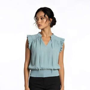 Rachel Ray Ruffled Sleeve Top